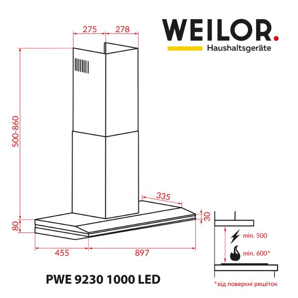 ������� WEILOR PWE 9230 SS 1000 LED - �������� 7