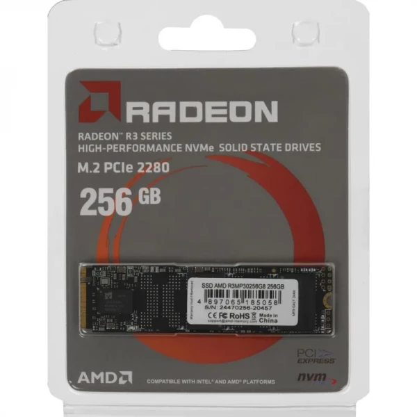 SSD ���������� AMD R3 256Gb PCI-E 3.0 x4 M.2 2280 3D TLC (R3MP30256G8) - �������� 4