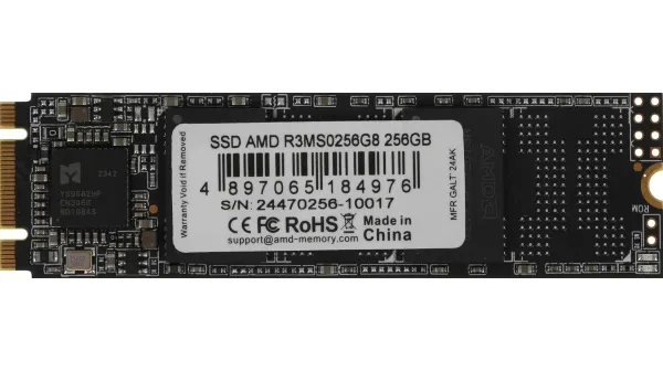 ������������ ����������� SSD 256Gb, AMD R3, SATA3, M.2 2280, 3D TLC, 520/450 ��/� (R3MS0256G8) - �������� 1