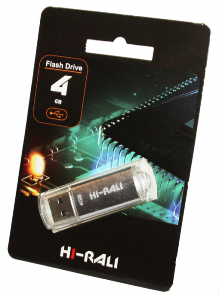 USB Flash Drive 4Gb Hi-Rali Rocket series Silver, HI-4GBVCSL - �������� 1