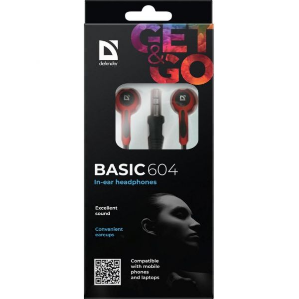 ��������� Defender Basic 604, Black/Red, 3.5 ��, ��������, 85 ��, 32 ��, 1.1 � (63605) - �������� 3
