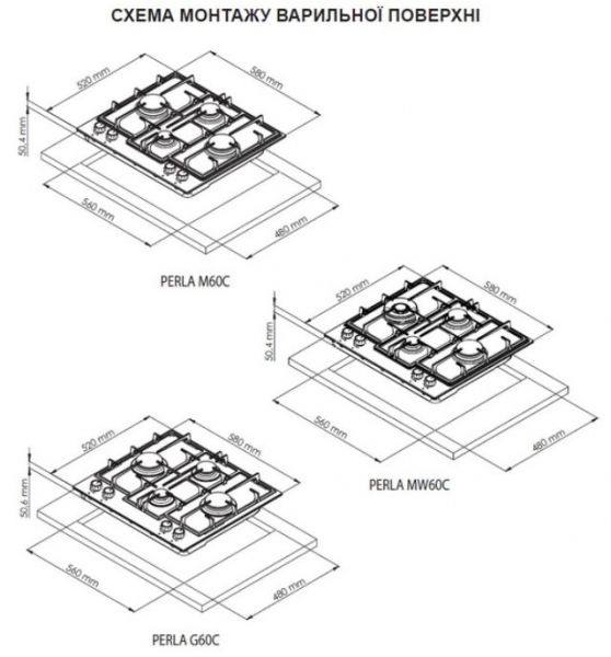 ������� �������� ����������� PERFELLI PERLA M60C INOX - �������� 3