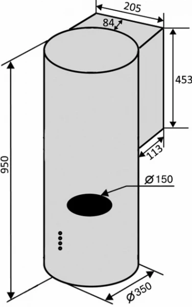 ������� VENTOLUX CILINDRO 35 BK (1000) ST - �������� 7