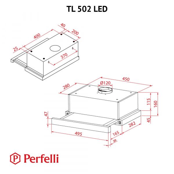 ������� ����������� Perfelli TL 502 WH LED - �������� 12