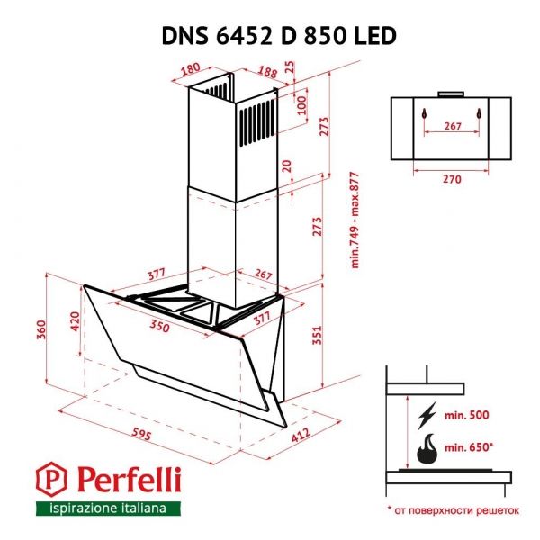 ������� Perfelli DNS 6452 D 850 GR LED - �������� 11