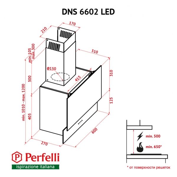 ������� Perfelli DNS 6602 BL LED - �������� 9