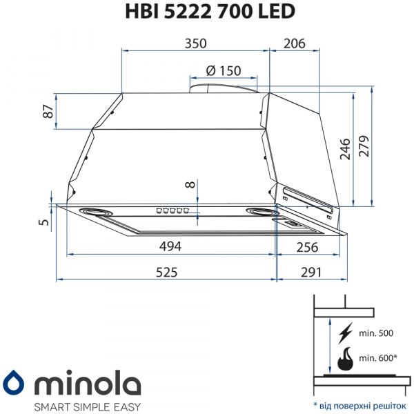 ������� Minola HBI 5222 WH 700 LED - �������� 10