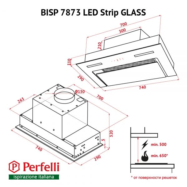 ������� Perfelli BISP 7873 BL LED Strip GLASS - �������� 12