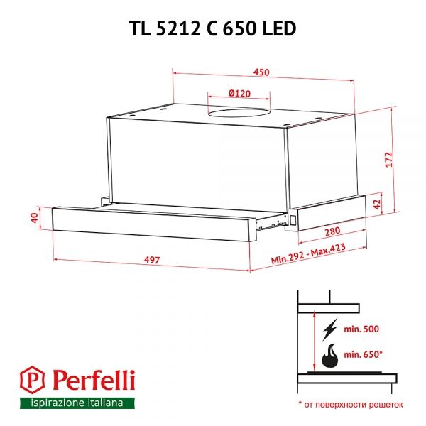 Perfelli TL 5212 C S/I 650 LED -  10