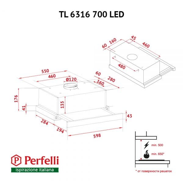  Perfelli TL 6316 Full Inox 700 LED -  11