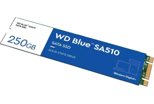 ������������ ����������� SSD 250Gb, Western Digital Blue SA510, SATA, M.2 2280, 3D TLC, 555/520 ��/� (WDS250G3B0B) - �������� 3