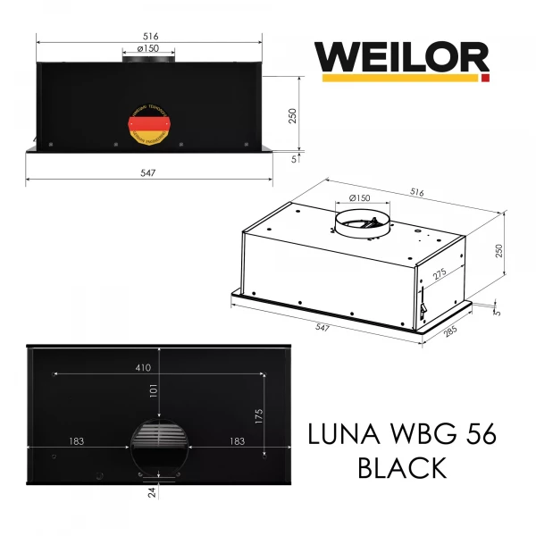 ������� WEILOR LUNA WBG 56 BLACK - �������� 14