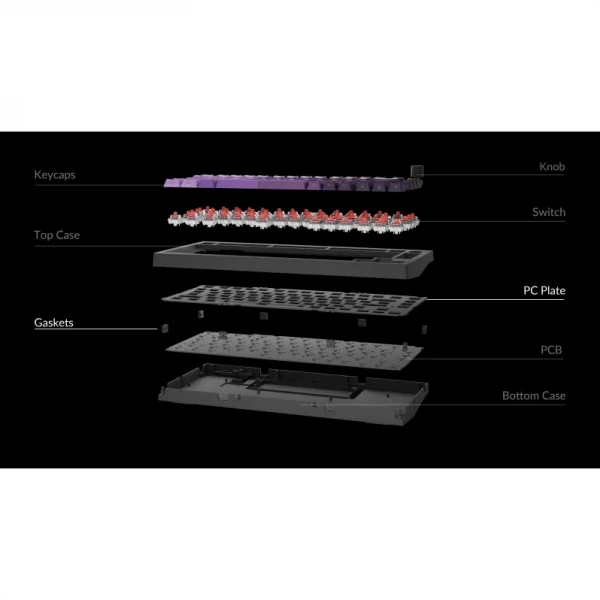 Lemokey ��������� ��������� X4 84Key, Keychron Red, USB-A, QMK/VIA, Hot-Swap, EN/UKR, Red led, ������ X4-A1-UA - �������� 3