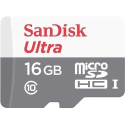 SanDisk microSDHC, 16Gb, Class10, SD адаптер (SDSQUNS-016G-GN3MA)