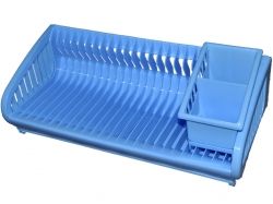 Сушарка пластикова для посуду з піддоном SL (24тар) (блакитна) ТМ КОНСЕНСУС