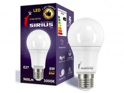 Лампа LED 1-LS-3105 А60 8W-3000K-E27 ТМSIRIUS