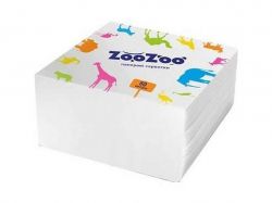Серветки паперовi столовi Бiлi 60шт (24*23) 1 шаровi ТМ ZooZoo