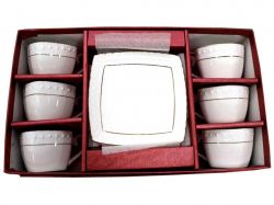 Набір 12 предметний кавовий (6 чашек квадр. 90 мл з блюдцами) S507006-AGIFT ТМ