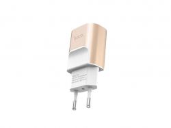 Мережевий зарядний пристрій C47A Metal Home (2 USB) (2.1 A) Gold 708487 ТМHoco