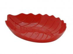 Блюдо пластикове червоний «Листочок» ТММагія Пласт