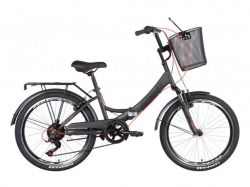 Велосипед 24 SMART AM Vbr рама-15 темно-сірий з червоним ТМFormula