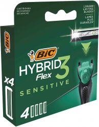 Змінні картриджі д/гоління Flex 3 Hybrid Sensitive 4шт ТМBIC