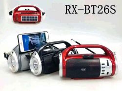 Радіоприймач акумуляторний USB /SD / MP3/ FM, сонячна панель, ліхтар RX-BT26S ТМGOLON