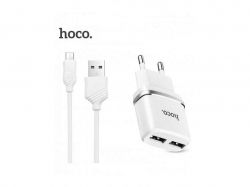      Micro - C12 Smart  2 USB  2.4A  (EU) White Hoco