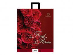 Пакет-петля 400*420 25шт Троянди на червоному ТМПЛАСТИК ПАК