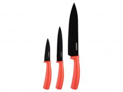 Набір ножів Нержавіюча сталь, пластик Black Mars 3 пр., червоний ТМArdesto