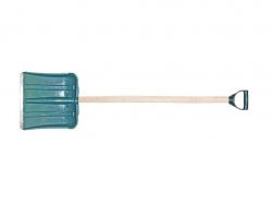 Лопата снігоприбиральна пластмасова Тротуарная з деревяним держаком 380х370 ТМЛЕМІРА