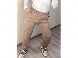 Спортивні штани жін на флісі бежевий р.44 ТМZLATA