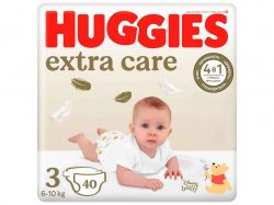 ϳ .3 40 Extra Care Jumbo  (6-10) Huggies -  1