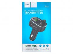 FM ��������� E62 12-24V/2USB/PD20W/BT 5.0 ������ ��HOCO