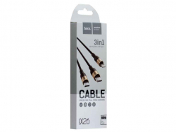 ������ 3 � 1 (microUSBLightningType-C) X26 ��������� �����-������� 1� (30) ��Hoco