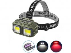 ˳  6500K  1*18650 HX-M816S-2COB (whitered) CAMOUFLAGE, Waterproof,  Type-C, Box 