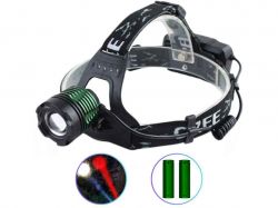 ˳  5000K  2*18650 Police 2188-2XPE (White Red) 