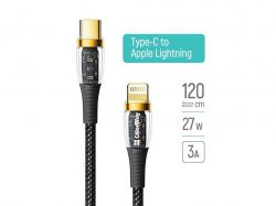 ������ Type �-Lightning Apple (Transparent Head) (PD Fast Charging 27W) 3� 1.2� ������ ���olorWay