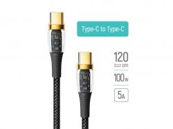 ������ Type-C - Type-C (transparent head) (PD Fast Charging 100W) 5� 1.2� ������ ���olorWay