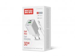 ��������� �������� ������� GaN Mini 30W PD Port PPS USB (Type-C PD USB QC4.0) cable Type-C ���olorWay