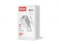��������� �������� ������� GaN Mini 35W PD Port PPS USB (Type-C PD USB QC4.0) cable Type-C ���olorWay