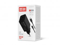 ��������� �������� ������� 1USB AUTO ID 2A (10W) ����� cable Type C ���olorWay