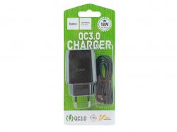 ��������� �������� ������� Type-C C72Q 1USB/18W/QC3.0/������ ������ 1� ��HOCO