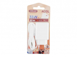 ��������� �������� ������� ��� iPhone Lightning A33L 3A/1USB/33W/QC3.0 ������ ���������� ���� 1� ��GERLAX