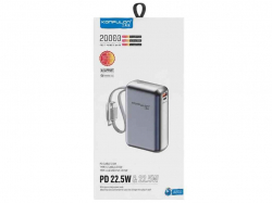 Power Bank 20000mAh A80Q 3A/1USB/22.5W/PD22.5W/LED �������/������ 2�1 (Type-c/Lightning) ����� ��Konfulon