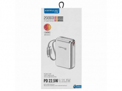Power Bank 20000mAh A80Q 3A/1USB/22.5W/PD22.5W/LED �������/������ 2�1 (Type-c/Lightning) ������ ��Konfulon