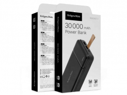 Power Bank 30000mAh KM0907.1 2USBType-C/QC3.0/22.5W/PD20W/ In/out Type-C ������ (������� 6 ��) ��KrugerMatz