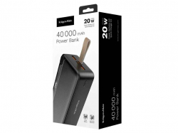 Power Bank 40000mAh KM0908 5A/2USBType-C/QC3.0/22.5W/PD20W/ In/out Type-C/�������/ ������ (������� 6��) ��KrugerMatz