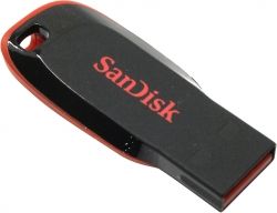 USB Flash Drive 128Gb SanDisk Cruzer Blade, Black/Red (SDCZ50-128G-B35) -  1