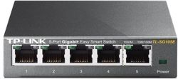 Коммутатор TP-LINK TL-SG105E, 5-port Gigabit Desktop/Rackmount Easy Smart Switch, 5 10/100/1000M RJ45 ports, desktop steel housing